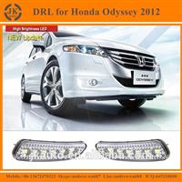 High Power With Yellow Trun Signal LED DRL Fog Light Excellent Quality LED Daylight for Honda Odyssey 2012