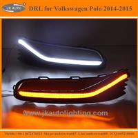 New Arrival Daytime Running Lights LED for Volkswagen Polo Turn Signal LED DRL Fog Lights for Volkswagen VW Polo 2014 2015