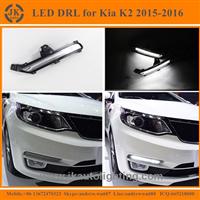 Hot Sale Light Guide Style LED DRL for Kia K2 Super Bright Waterproof LED DRL Light for Kia K2 Daytime Running Light 2014 2015