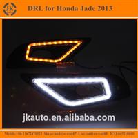 New Arrival With Yellow Trun Signal LED DRL Light Super Quality Daytime Running Lights LED for Honda jade 2013