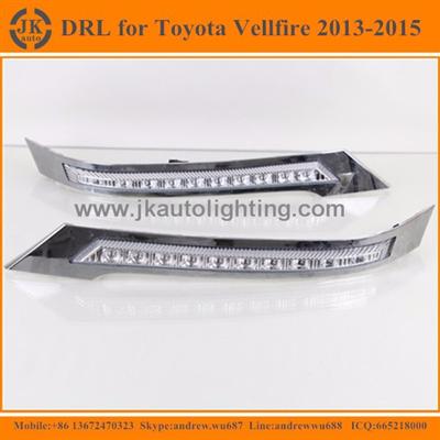 New Arrival Hot Selling LED DRL for Toyota Vellfire Super Quality LED Daytime Running Lights for Toyota Vellfire 2013-2105