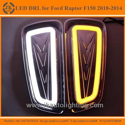 New Arrival Hot Sale LED DRL for Ford F150 Super Bright LED Daytime Running Lights for Ford F150 2010-2014 with turn signal