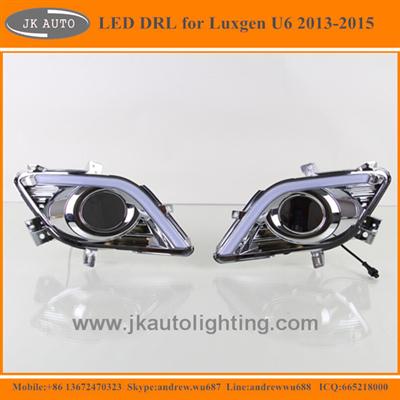 Light Guide LED Daytime Running Light for Luxgen U6 High Quality LED DRL Light for Luxgen U6 2013-2015