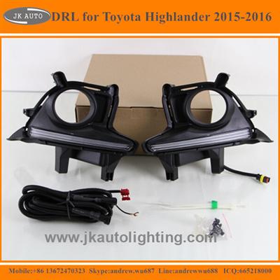 High Quality LED DRL Light for Toyota Highlander Best selling LED Daytime Running Lights for Toyota Highlander 2015-2016