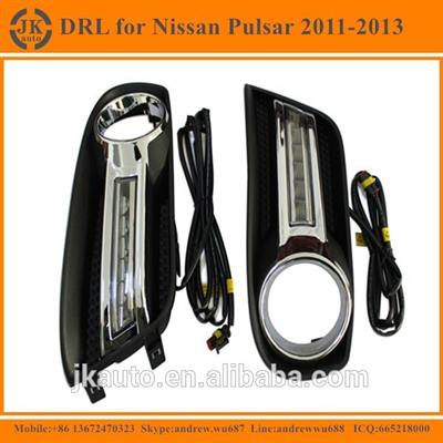 Good Price LED DRL Fog Light for Nissan Pulsar Excellent Quality LED Daylight for Nissan Pulsar 2011-2013