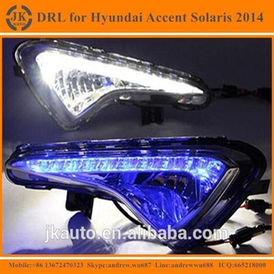 New Arrival LED Daytime Running Lights for Hyundai Accent Solaris High Quality LED DRL Light for Hyundai Accent Solaris 2014