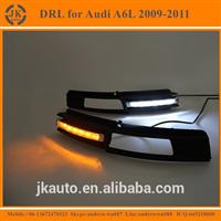 High Power With Yellow Trun Signal LED DRL Fog Light Excellent Quality LED Daylight for Audi A6L 2009-2011'