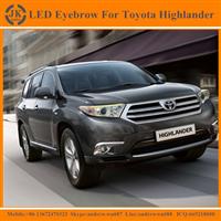 High Quality New Arrival LED DRL Strip for Toyota Highlander LED Eyebrow for Toyota Highlander Daytime Running light 2014