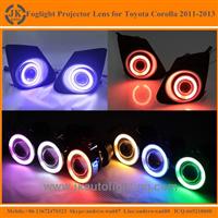 High Quality Angel Eyes Projector Lens for Toyota Corolla Best Selling Foglight Car Projector Lens for Toyota Corolla 2011-2013