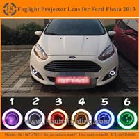 Hot Sale High Quality Angel Eyes Foglight Projector Lens for Ford Fiesta Super Bright Angel Eyes Foglights for Ford Fiesta 2013