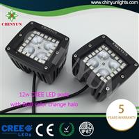 Wholealse price LED angel eyes RGB color change halo light pods