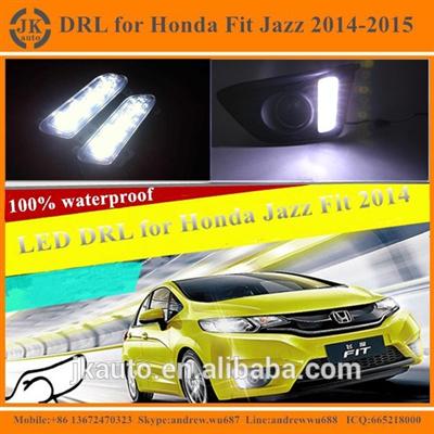 Factory Direct Super High Quality LED Daytime Running Light for Honda Jazz Fit Ultra Bright LED DRL Fog Light for Honda Fit 2014