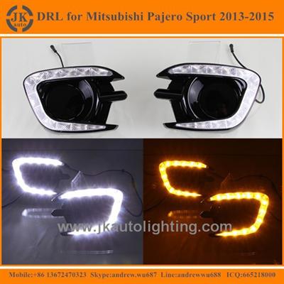 New Arrival Turn Signal LED Daytime Running Lights for Mitsubishi Pajero Sport LED DRL for Mitsubishi Pajero Sport 2013-2015