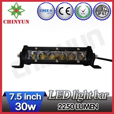 7.5inch 30w led off road work light bar