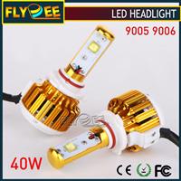 Super Bright Auto Light DC 12V 9005 9006 HB3 HB4 H7 H4 9012 40W 3600LM 4800LM Turbo V16 Crees LED Car Headlight bulb
