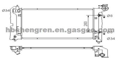 OEM 16400-0D230 Toyota Auto Radiator Aluminum Core