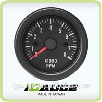 52mm auto gauge 100% Waterproof UV Protection Black Tachometer for marine yacht