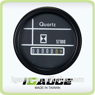 52mm auto gauge 100% Waterproof UV Protection Black Hour Meter gauge for marine yacht