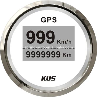 52mm gps velometer, speedometer,digital gps speedometer white faceplate 316 stainless steel bezel for car truck