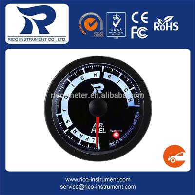 Rico 52mm clear lens white LED stepping motor Air fuel ratio gauge