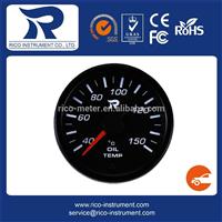 45mm clear lens white led Celcius electrical Oil Temperature Gauge