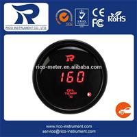 52mm automobile Gauge Red LED Celsius digital display Oil Temperature Gauge