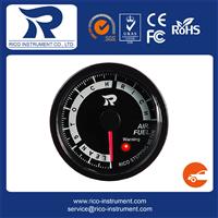Rico 60mm clear lens white LED electric stepping motor Air fuel Ratio Gauge