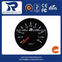 Rico 45mm clear lens white led car mini electrical Voltmeter