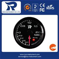 Rico 60mm clear lens white LED stepping motor Turbo Boost Gauge BAR