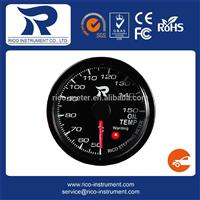 Rico 60mm clear lens white LED stepping motor Oil Temperature Gauge