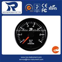 Rico 45mm clear lens white led BAR electriacl Oil Pressure Gauge