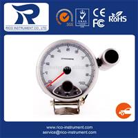 Rico 125mm Super Tacho white LED silver Tachometer with shift light function