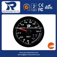 Rico 52mm clear lens white LED stepping motor Voltmeter