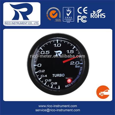 52mm electrics white LED stepping motor meter Turbo Boost Gauge meter