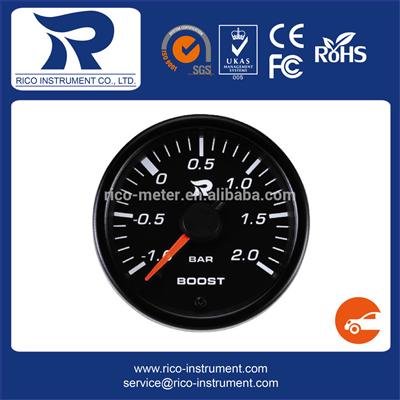 High quality made in Taiwan white LED 45mm boost gauges