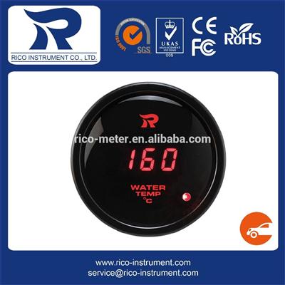 52mm automobile Gauge Celsius Red LED Digital Water Temperature Gauge