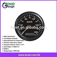 Black 85mm Speedometer for Yacht Marine Ships