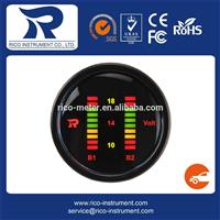 52mm Automobile Gauge Digital Red LED - Bar-graph Voltmeter