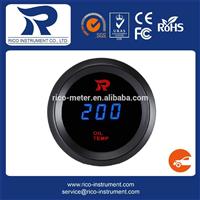 52mm Automobile Gauge Clear Lens Digital Blue LED - Oil Temperature Gauge