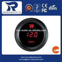 52mm Automobile car Gauge Clear Lens Digital Red LED - Volt meter