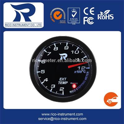 Rico 52mm clear lens white LED stepping motor Exhaust Temperature Gauge