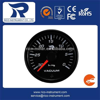 Rico 45mm clear lens white led automobile Vacuum Gauge meter