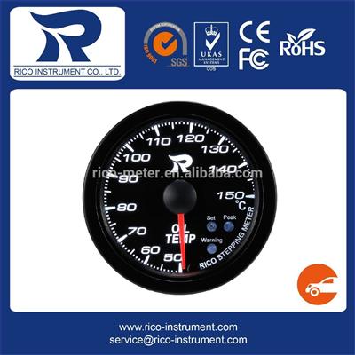 Rico 52mm clear lens white LED stepping motor Oil Temperature Gauge