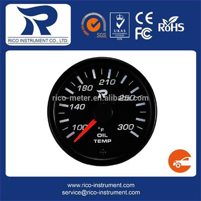 Rico 45mm white led Fahrenheit automobile electric oil temperature gauge