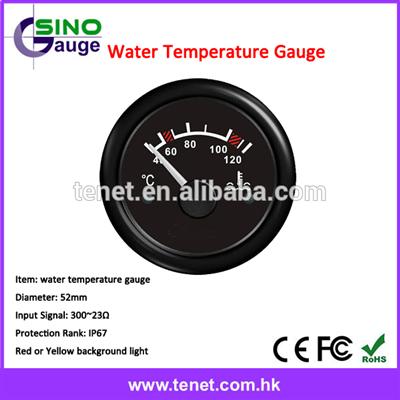 52mm Factory Price Black Color Mechanical Water Temperature Gauge