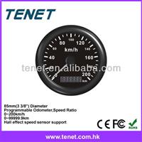 85mm digital truck speedometer odometer 200km/h,3 3/8 speedometer odometer programmable odometer speed ratio