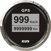 52mm gps velometer, speedo for gps,digital gps speedometer black faceplate 316 staninless steel bezel car truck (km/h)