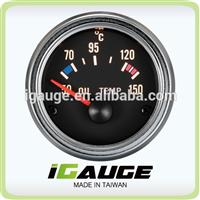 100% Made in Taiwan 52mm VDO Type Chrome Rim Oil Temp Gauge