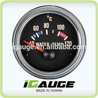 100% Made in Taiwan 52mm VDO Type Chrome Rim Water Temp Gauge