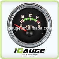 100% Made in Taiwan 52mm VDO Type Chrome Rim Volt Gauge